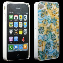 iPhone 4 4S Blue Butterfly Design Case